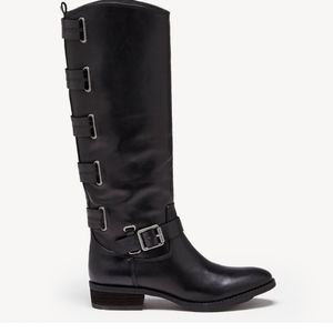 Tall Sole Society Franzie Riding Boot With Buckle and Strappy Back